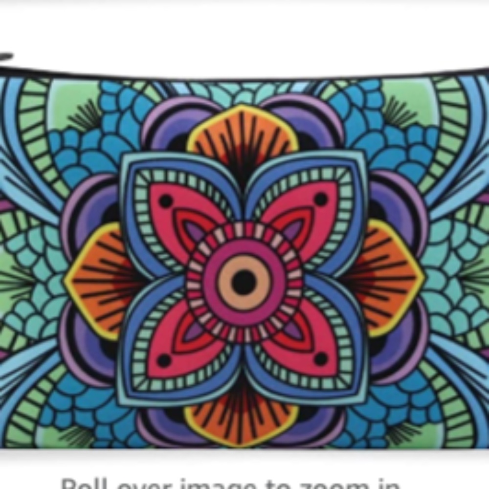 Floral Multi Makeup Bag 5.5” x 8” - Picture 3 of 3